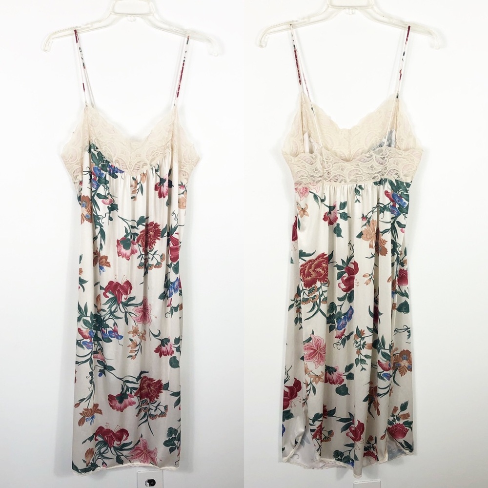 Vintage Lorraine Floral Nightie Lingerie Chemise M